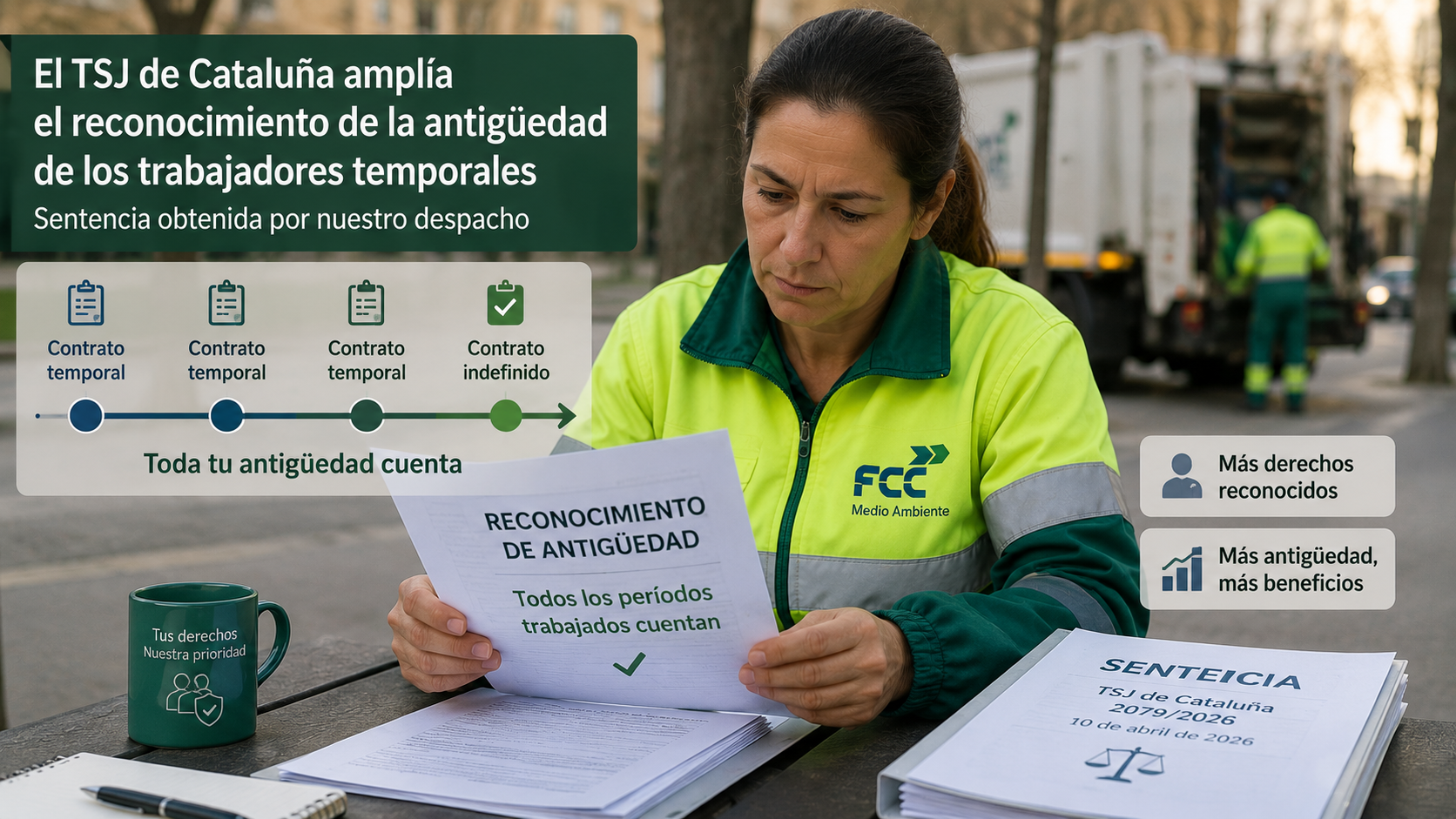 El Tribunal Superior de Justicia de Cataluña amplía el reconocimiento de la antigüedad de los trabajadores temporales: una sentencia obtenida por nuestro despacho
